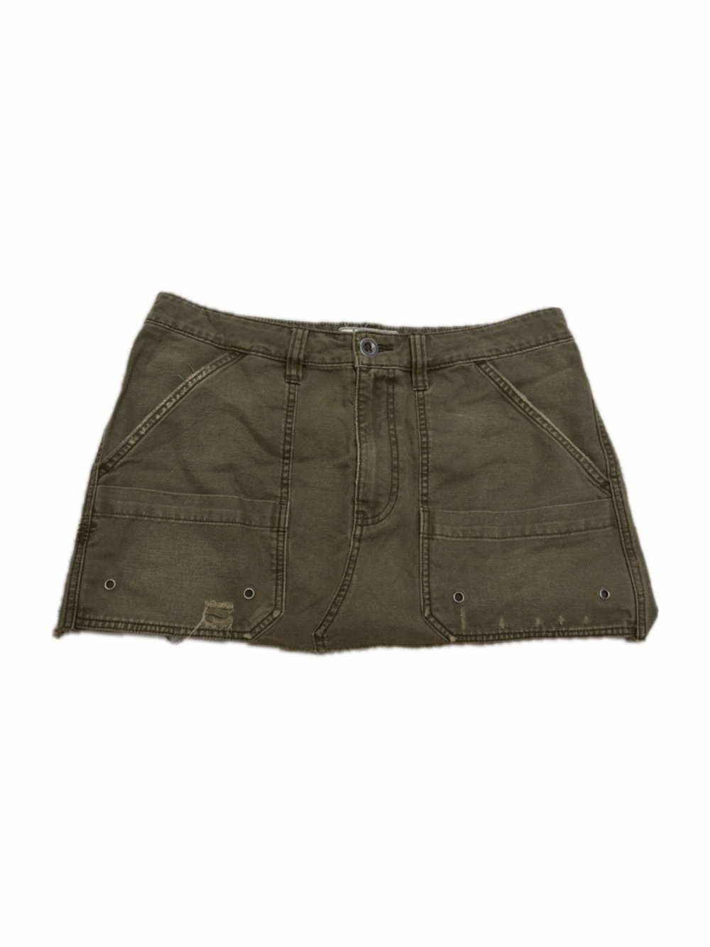 Free People Olive Green Cargo Mini Skirt
